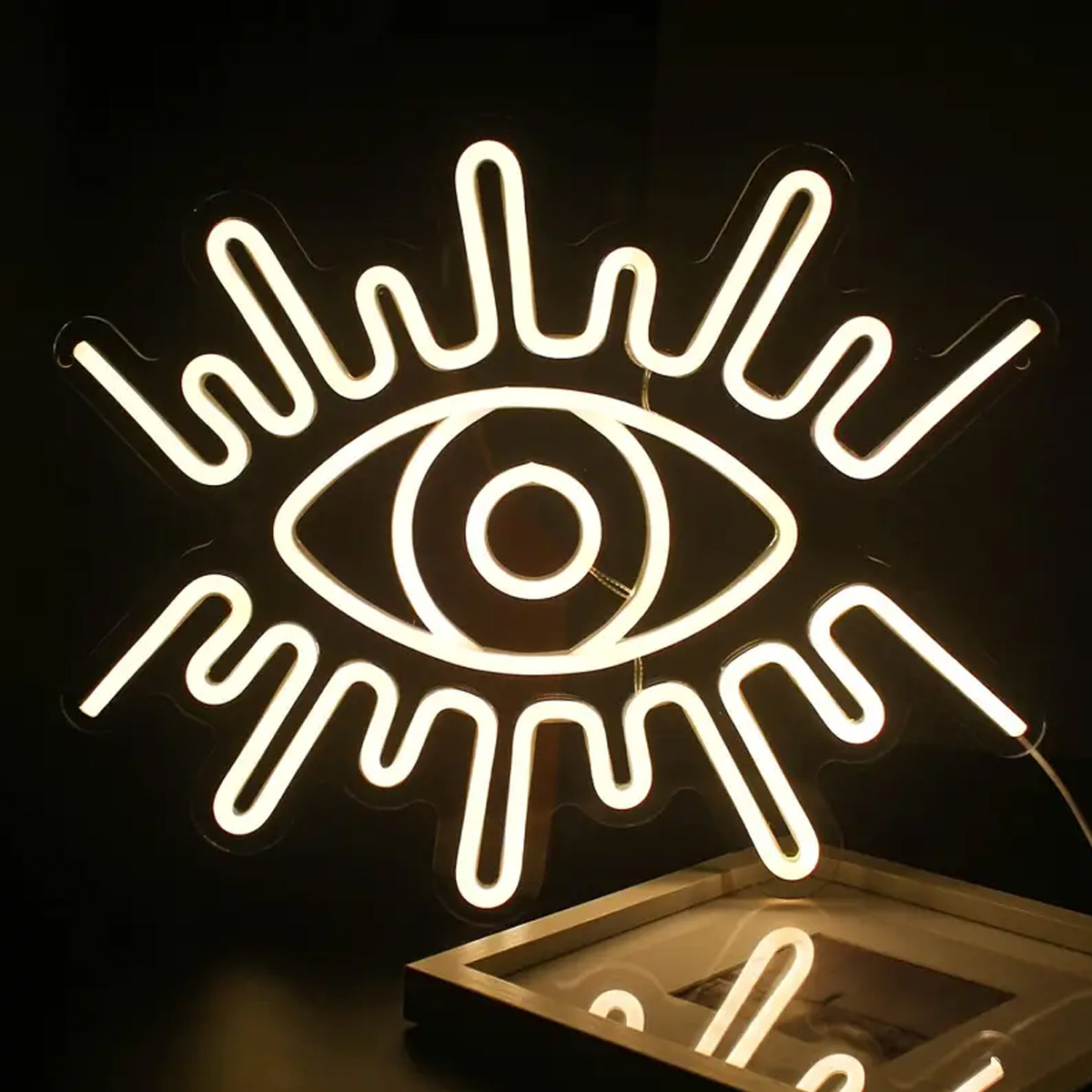 Lighting Decoration Ideas For Home - لافتة نيون LED على شكل عين،