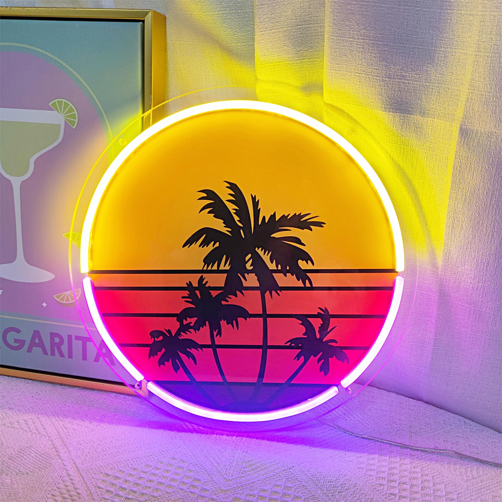 Wall Decor Lighting Tree - ضوء نيون غروب الشمس مناسب لتزيين
