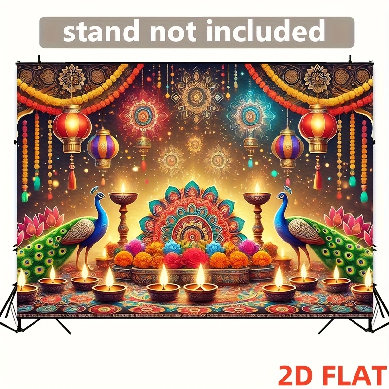 Lighting Decor For Diwali - فانوس طاووس لديوالي، نمط ماندالا، زينة
