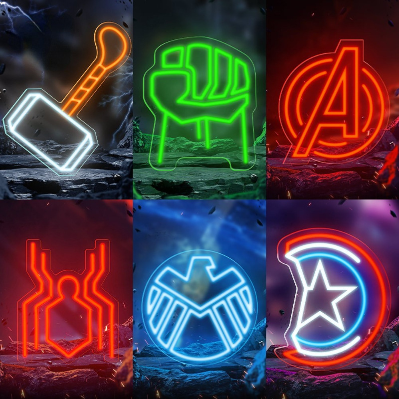 Lighting Decor For Diwali - إضاءة نيون لشخصيات مارفل أفنجرز للمنزل