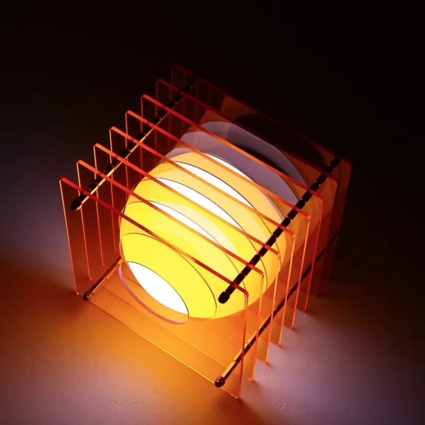 Lighting Decor For Home - مصباح القمر DIY من الأكريليك متعدد