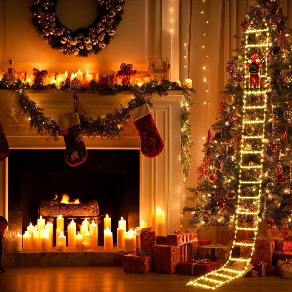 مصباح سلم LED لديكور عيد الميل - مراجعة Lighting Tree Decor وسعره