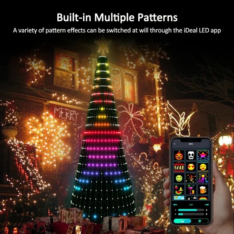إضاءة ذكية RGB لتزيين قمة شجرة - مراجعة Lighting Tree Decor وسعره