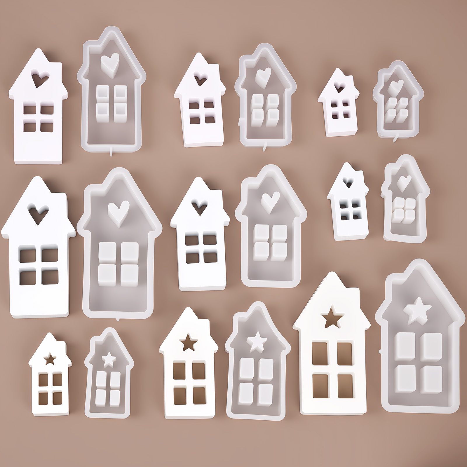 نجمة القلب البيت قوالب السيليك - مراجعة Lighting Decor For House وسعره