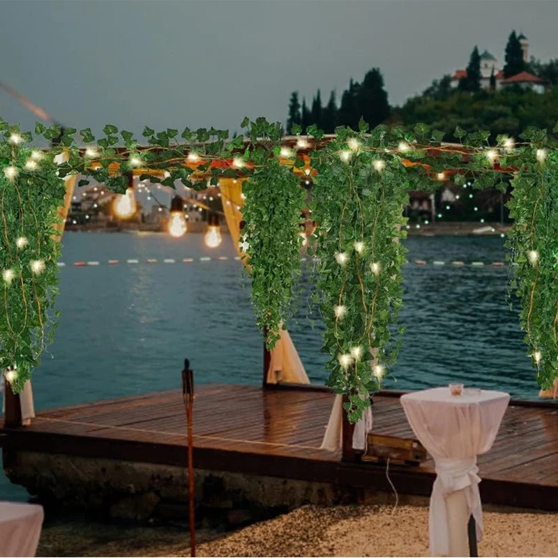 إكليل اصطناعي من أوراق الشجر ب - مراجعة Wall Decor Lighting Tree وسعره