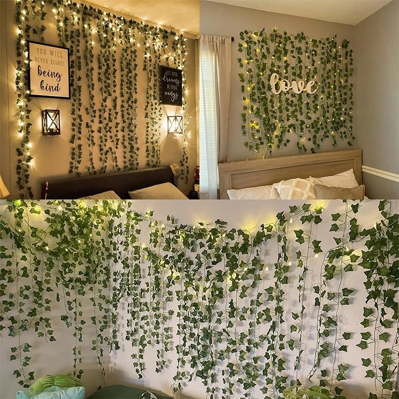 إكليل اصطناعي من أوراق الشجر ب - مراجعة Wall Decor Lighting Tree وسعره