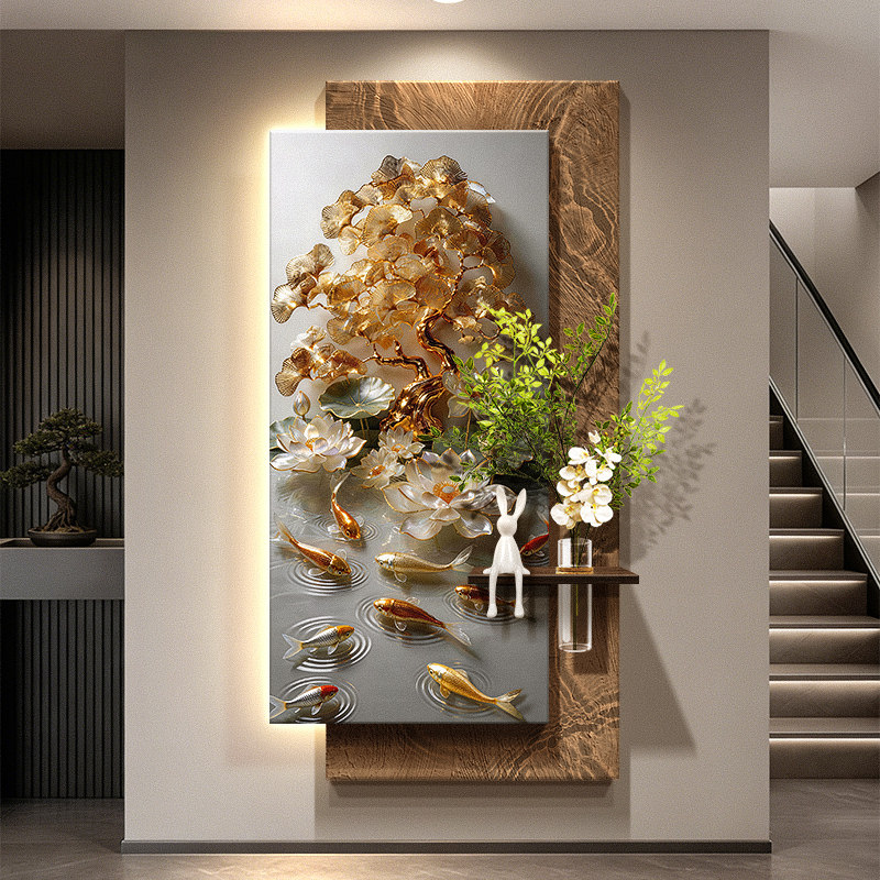 لوحة جدارية معلقة لتزيين المدخ - مراجعة Wall Decor Lighting Tree وسعره