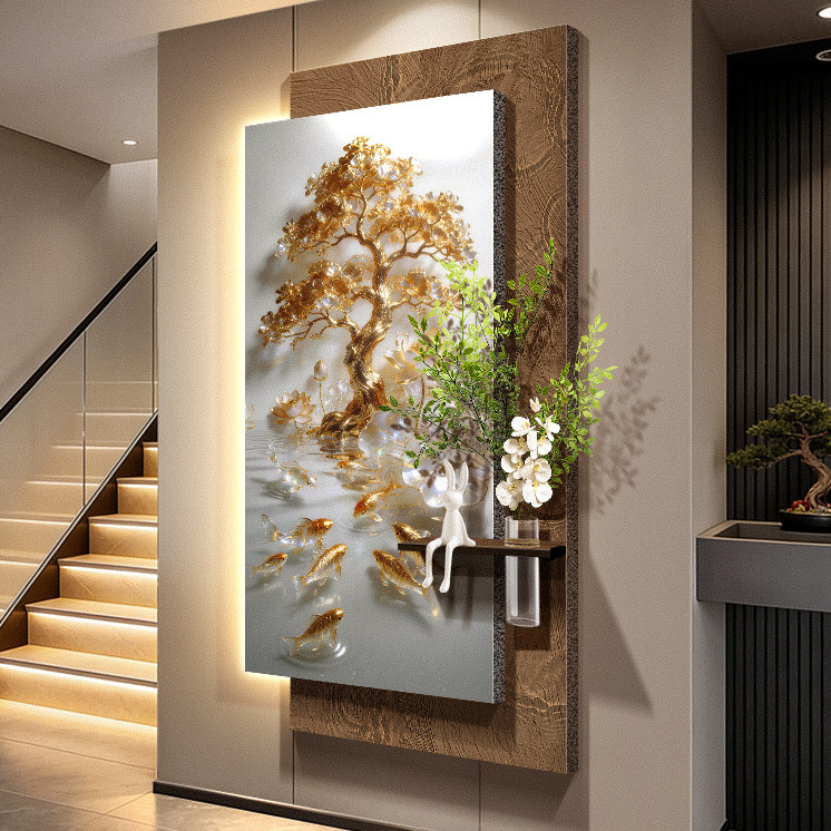 لوحة جدارية معلقة لتزيين المدخ - مراجعة Wall Decor Lighting Tree وسعره