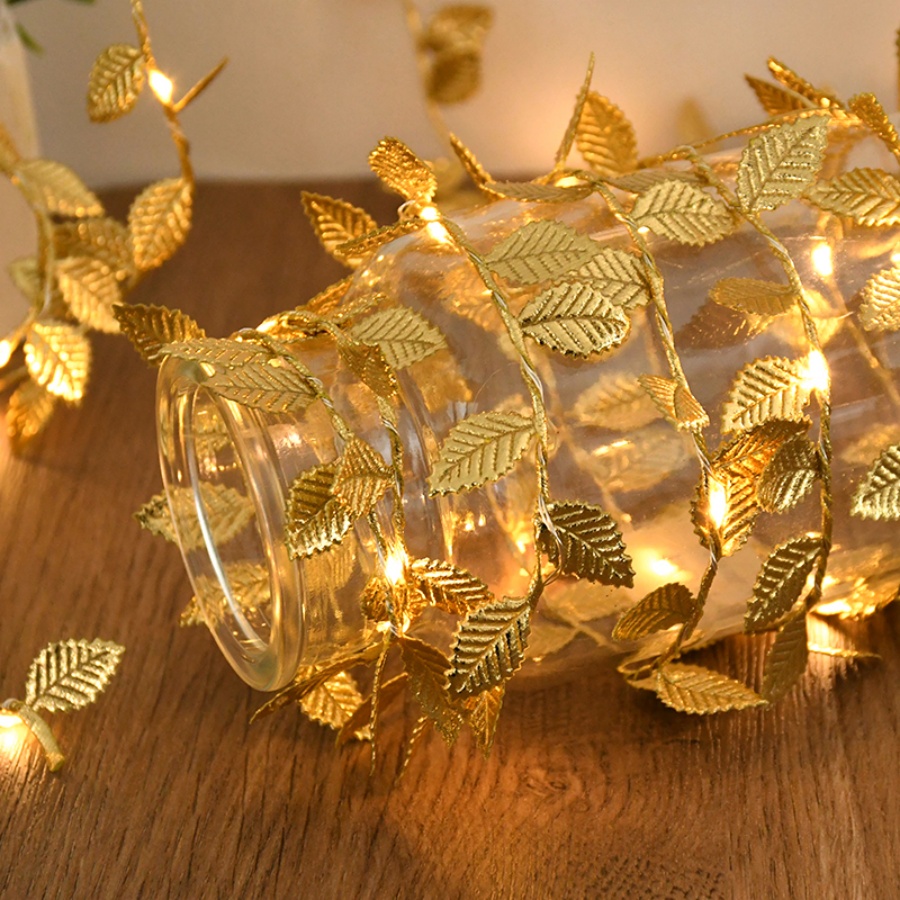 أضواء زينة على شكل أوراق ذهبية - مراجعة Outdoor Lighting Wedding Decor وسعره