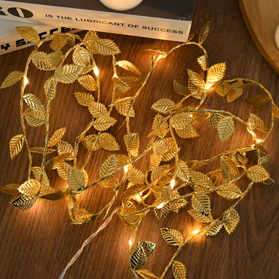 أضواء زينة على شكل أوراق ذهبية - مراجعة Outdoor Lighting Wedding Decor وسعره