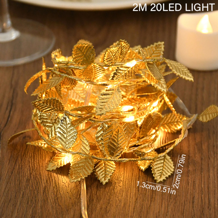 أضواء زينة على شكل أوراق ذهبية - مراجعة Outdoor Lighting Wedding Decor وسعره