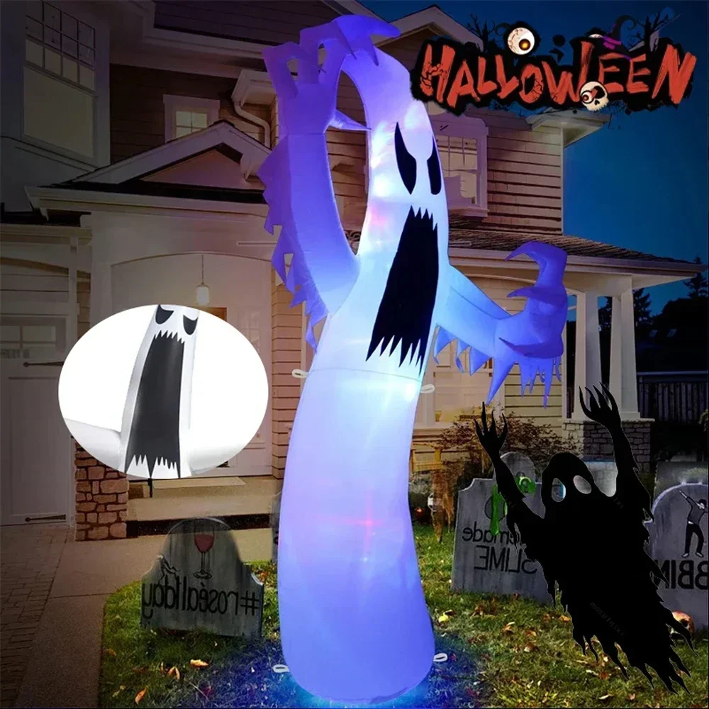 هالوين نفخ شبح مخيف مع أضواء L - مراجعة Outdoor Lighting Wedding Decor وسعره