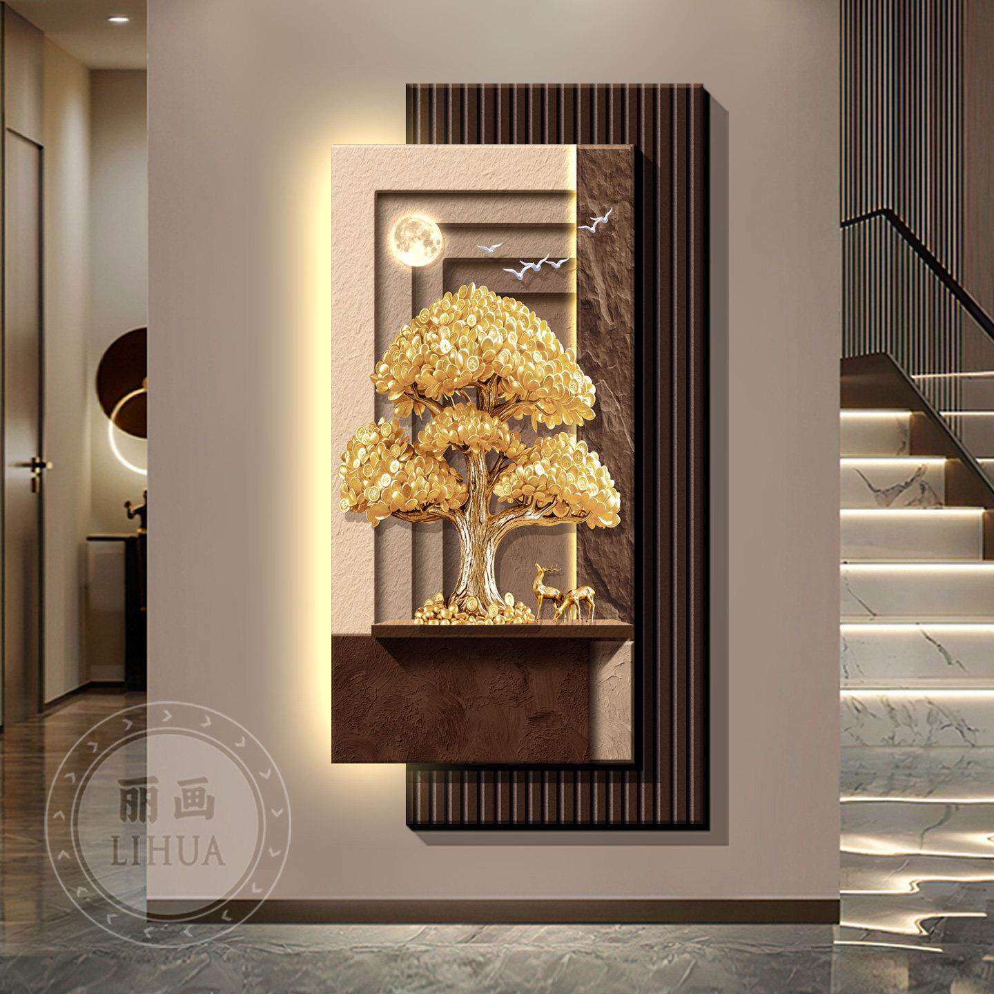 لوحات زخرفية عند المدخل، وأشجا - مراجعة Wall Decor Lighting Tree وسعره