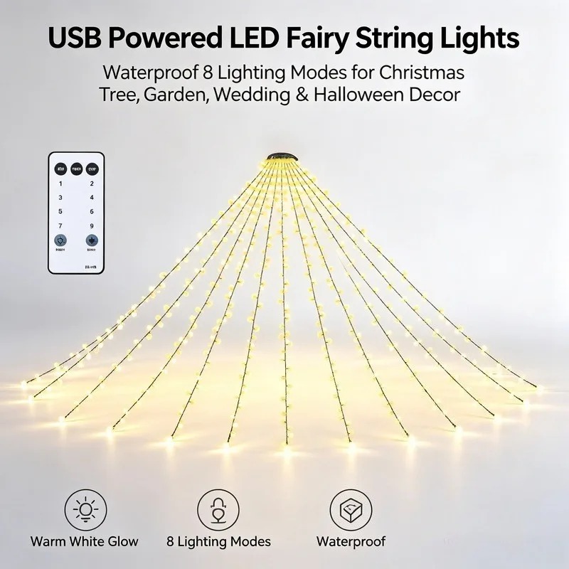 أضواء LED مقاومة للماء تعمل بـ - مراجعة Lighting Tree Decor وسعره