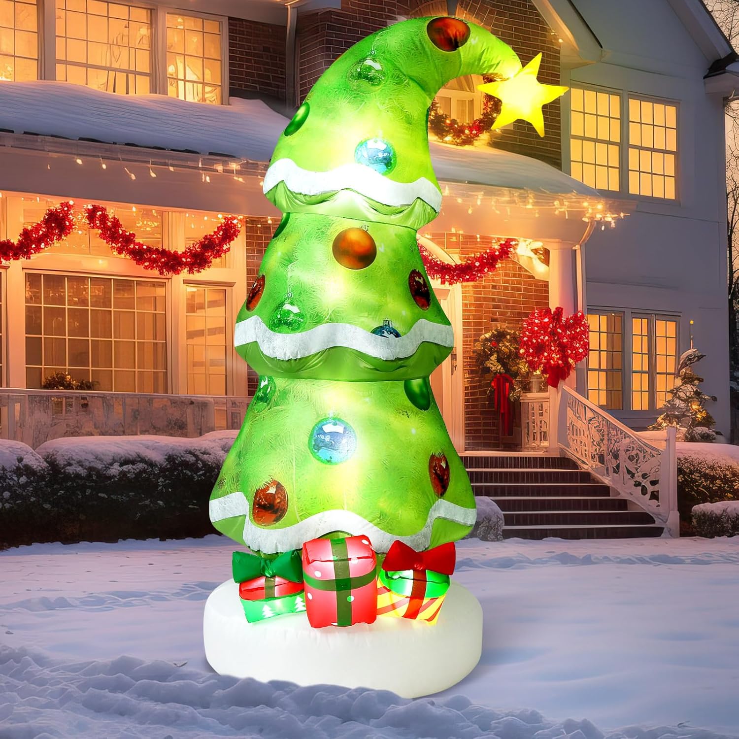 شجرة عيد الميلاد القابلة للنفخ - مراجعة Lighting Tree Decor وسعره