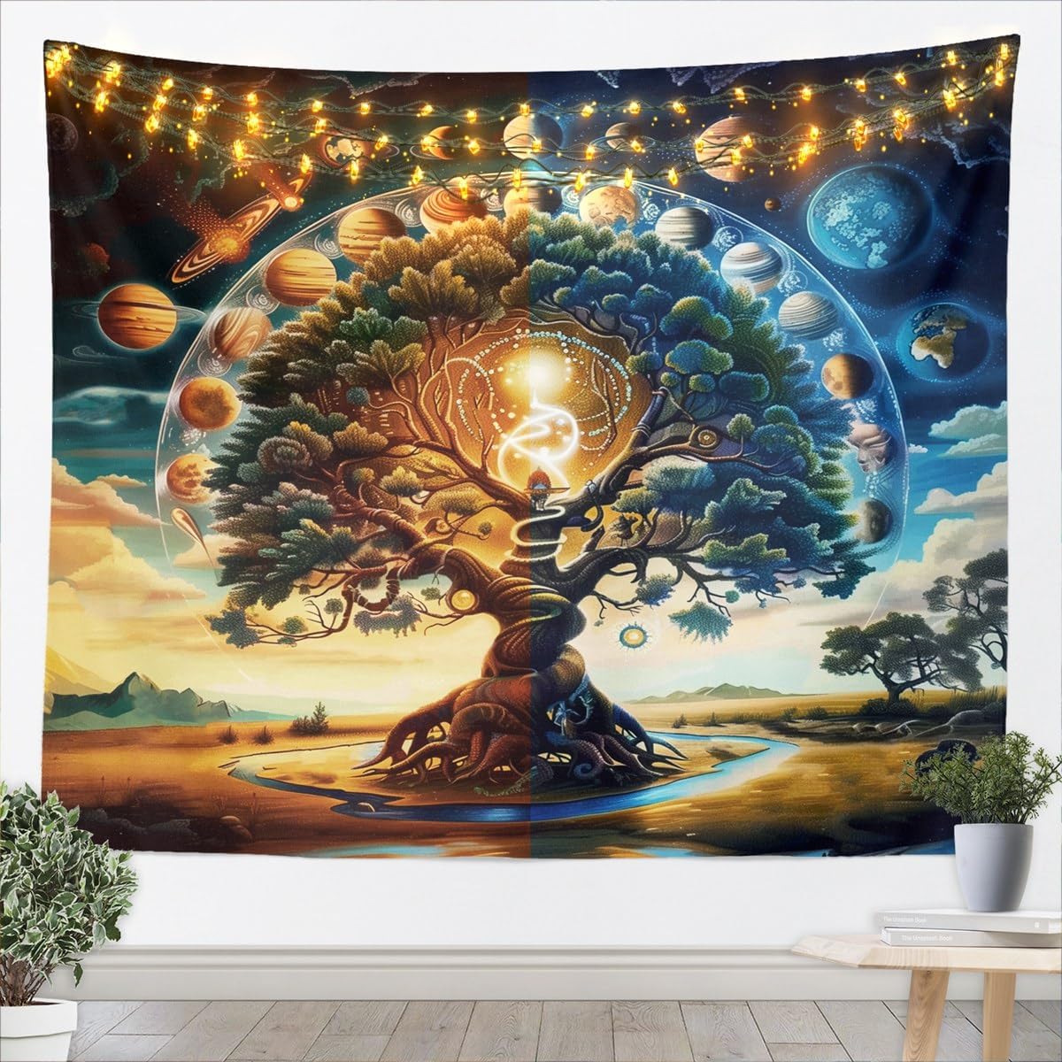 نسيج جداري فاخر بتصميم شجرة ال - مراجعة Wall Decor Lighting Tree وسعره