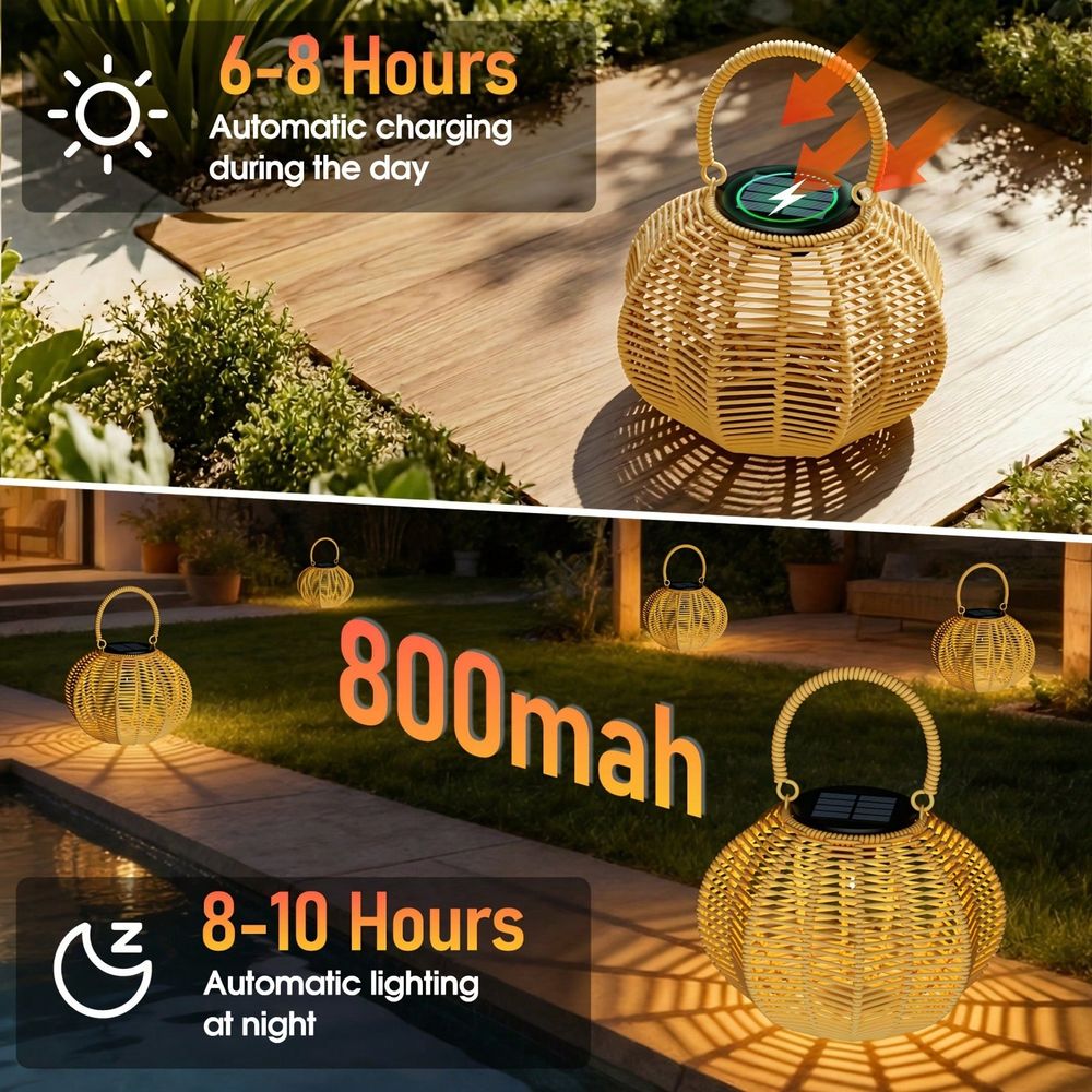 مصباح شمسي من الروطان للديكور  - مراجعة Outdoor Lighting Wedding Decor وسعره