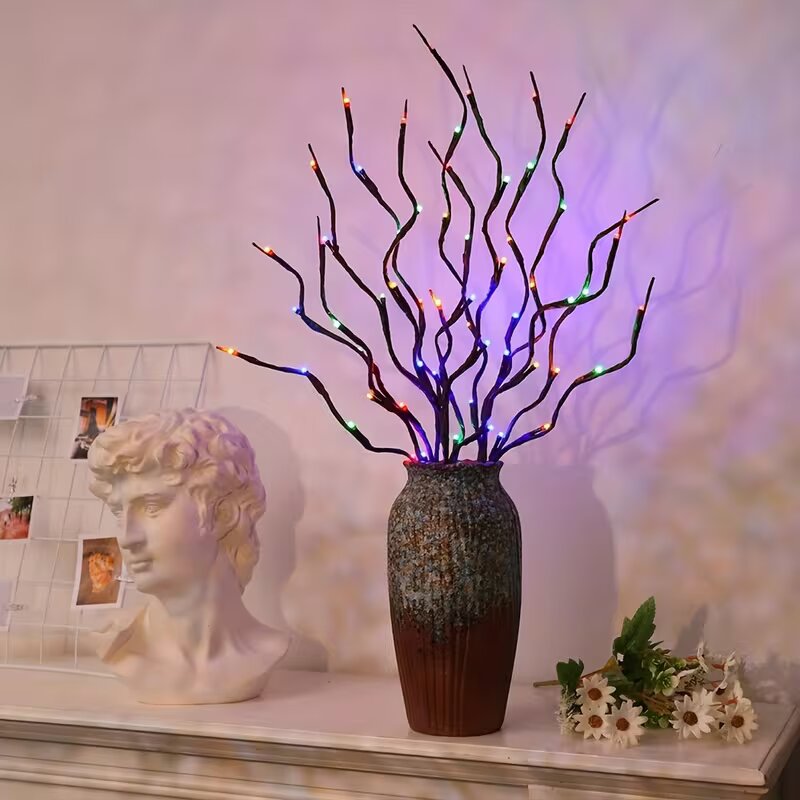 1/2 قطعة إضاءة على شكل فروع شج - مراجعة Lighting Tree Decor وسعره