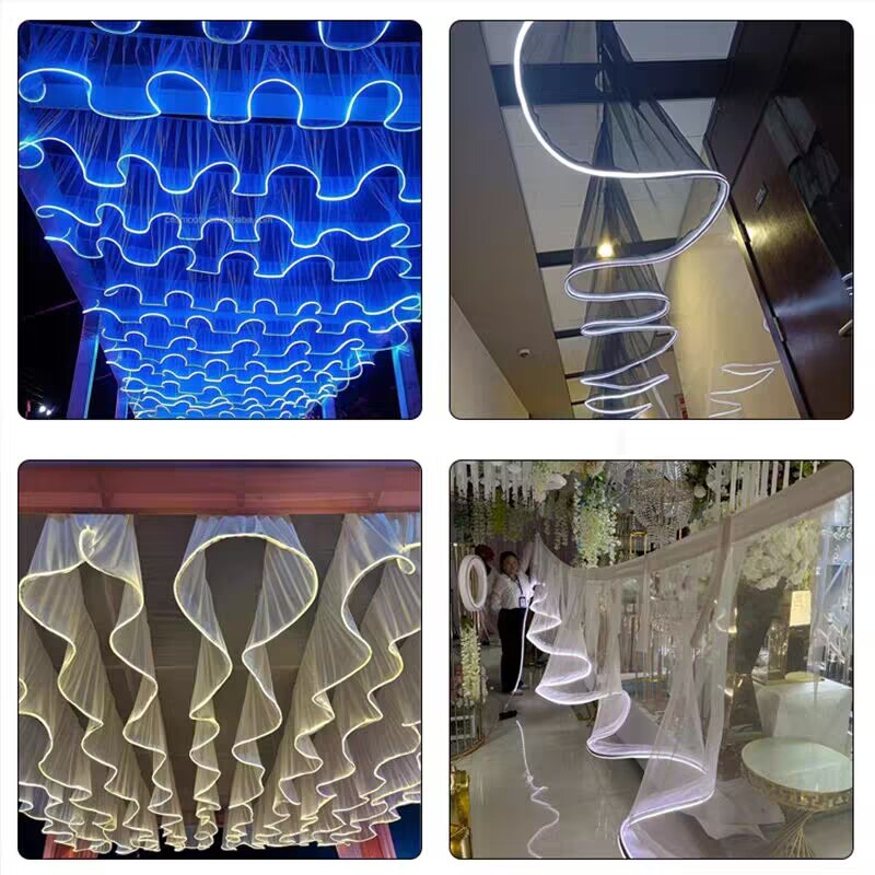 زينة سقف للأعراس، ستارة شبكية  - مراجعة Outdoor Lighting Wedding Decor وسعره
