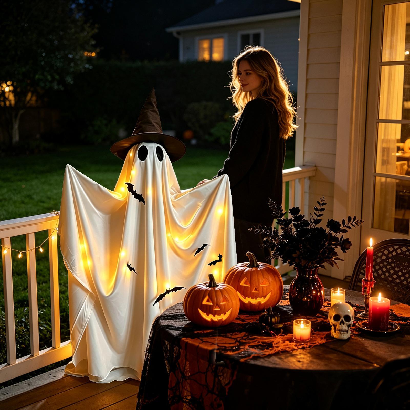 ديكورات شبح الهالوين بطول 59 ب - مراجعة Home Decor Lighting Tricks وسعره