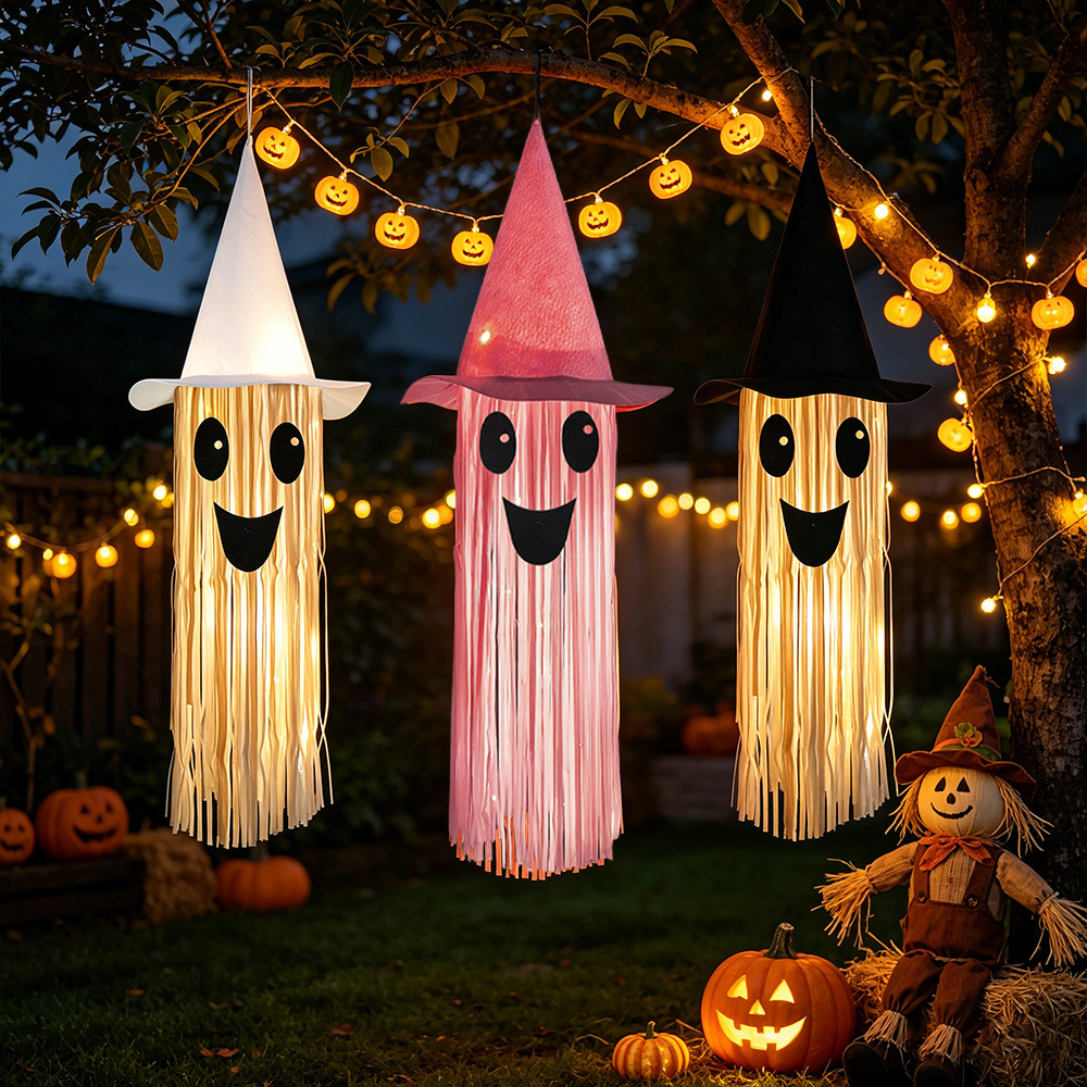 قبعة ساحرة مضيئة للهالوين مع ش - مراجعة Lighting Tree Decor وسعره