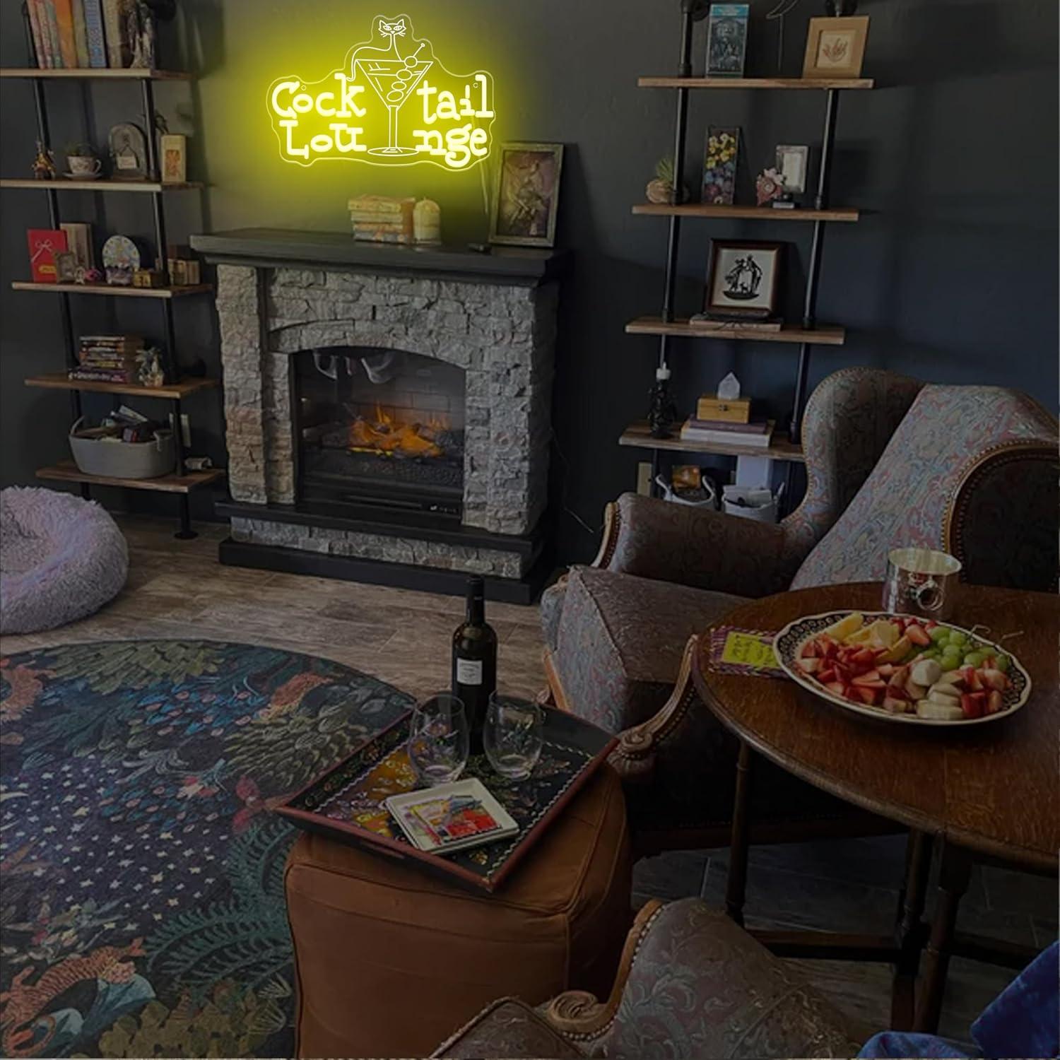 لافتة نيون للكوكتيلات قابلة لل - مراجعة Lighting Decor For Home وسعره