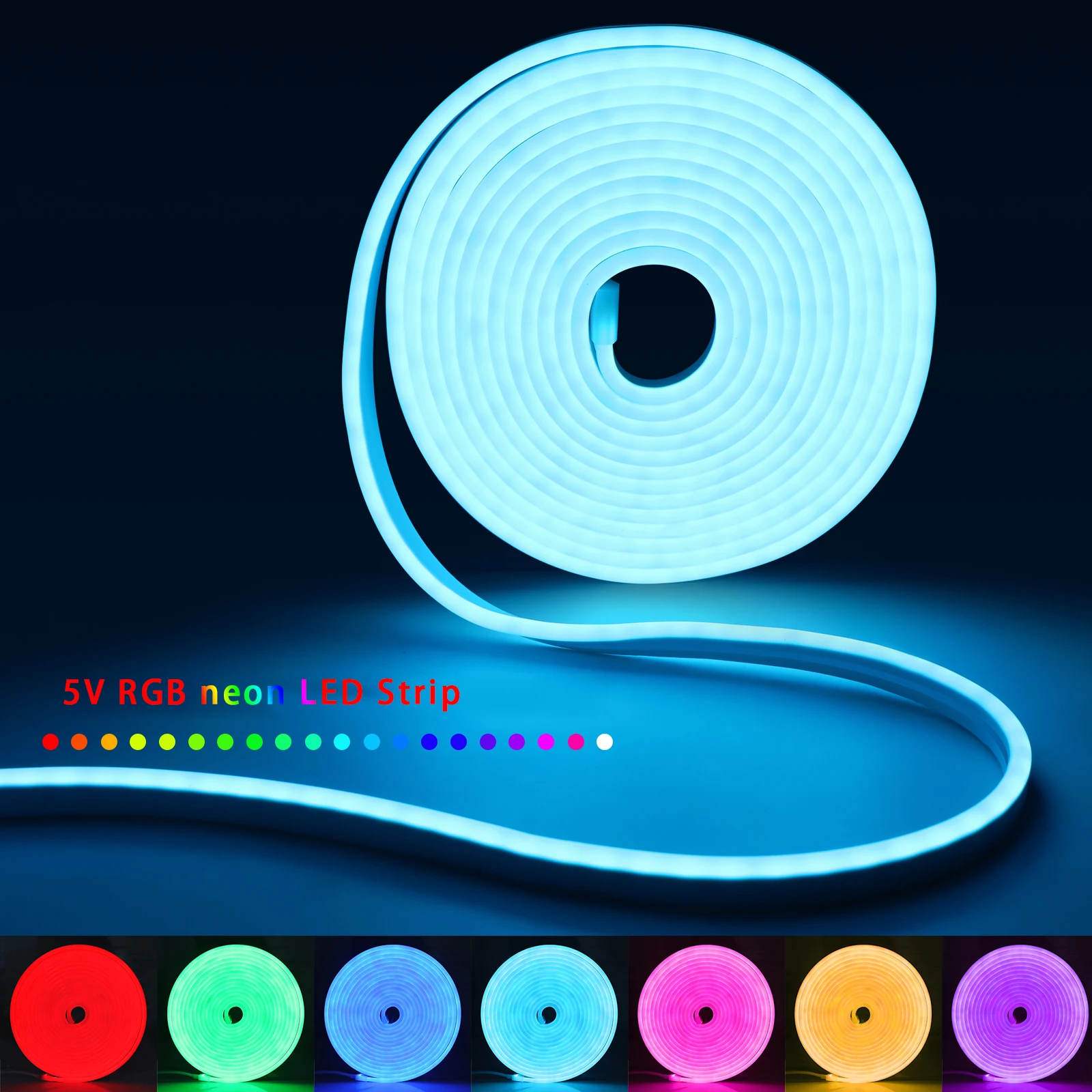 1-5 متر RGB LED شريط ضوء النيو - مراجعة Lighting Decor For Home وسعره